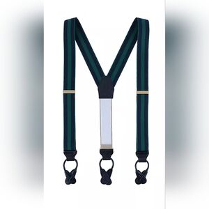 Brooks Brothers Green and Blue Suspenders New